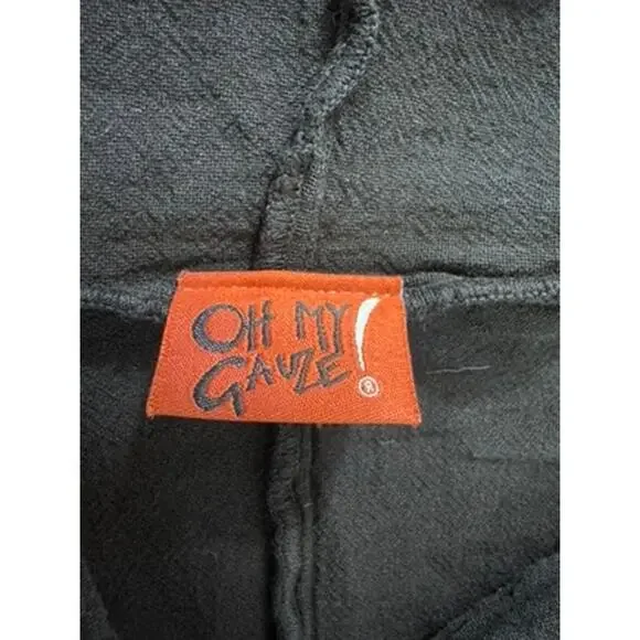 "OH MY GAUZE" Tunic Top, Cover Up, 100% Cotton, Small, Hooded, Summer,Beach Wear - Picture 6 of 12